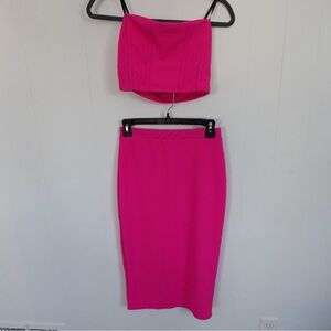 Matching Pink Women’s Top & Skirt